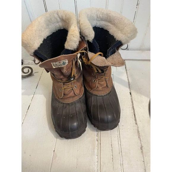 Vintage Field And Stream Artic Pacs Lined Hunting Winter Boots Size 8 Waterproof - Picture 1 of 10